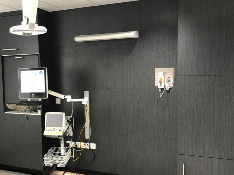 CSMedical Healthcare wall panel installation