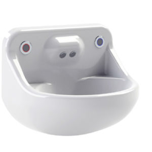High security V2 basin with integrated backplate