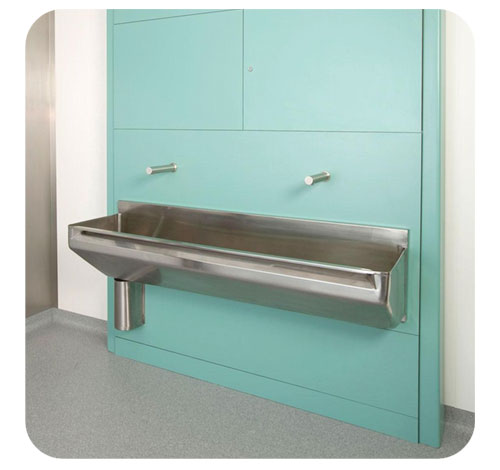 Wall-Hung Surgical Trough